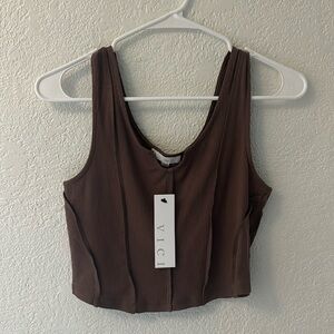 Corset style crop top